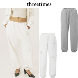 Threetimes Jewel Antique Pants sweatpants joggers graphic design gems bedazzled